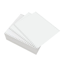 Load image into Gallery viewer, Domtar Continuous Form Paper, Standard Perforation, 9 1/2in x 11in, 15 Lb, Blank White, Carton Of 3,500 Forms