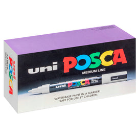 Sanford Uni Posca Water-Based Paint Markers, Medium Point, White, Pack Of 12 Markers