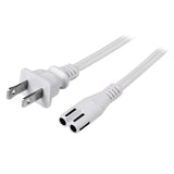 StarTech.com 6 ft White Standard Laptop Power Cord - NEMA 1-15P to C7