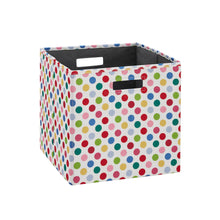 Load image into Gallery viewer, Linon Emmet Storage Bins, Medium Size, Polka Dot, Set Of 2 Bins