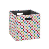 Linon Emmet Storage Bins, Medium Size, Polka Dot, Set Of 2 Bins