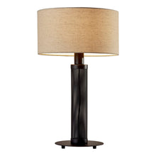 Load image into Gallery viewer, Adesso Benjamin Table Lamp, 24-3/4inH, Beige Shade/Black Base