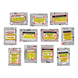 Carson-Dellosa Wanted: Good Character Bulletin Board Set, Grades 3 - 8