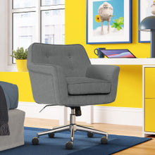 Load image into Gallery viewer, Serta Ashland Mid-Back Office Chair, Winter River Gray/Chrome