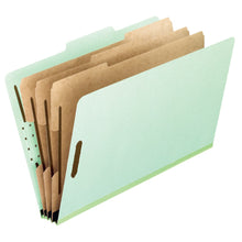 Load image into Gallery viewer, Pendaflex Pressboard Classification Folders, 3in Expansion, Letter Size, Light Green, Box Of 10 Folders