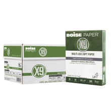 Load image into Gallery viewer, Boise X-9 3-Hole Punched Multi-Use Printer &amp; Copy Paper, White, Letter (8.5in x 11in), 5000 Sheets Per Case, 20 Lb, 92 Brightness, Case Of 10 Reams