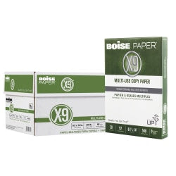Boise X-9 Multi-Use Printer & Copy Paper, 10 Reams, White, Legal (8.5in x 14in), 5000 Sheets Per Case, 20 Lb, 92 Brightness