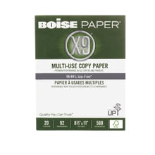 Load image into Gallery viewer, Boise X-9 Multi-Use Printer &amp; Copy Paper, 10 Reams, White, Letter (8.5in x 11in), 5000 Sheets Per Case, FSC Certified, 20 Lb, 92 Brightness