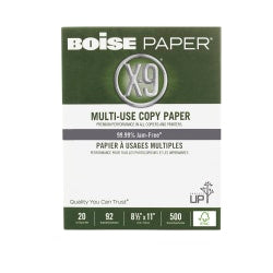 Boise X-9 Multi-Use Printer & Copy Paper, 10 Reams, White, Letter (8.5in x 11in), 5000 Sheets Per Case, FSC Certified, 20 Lb, 92 Brightness