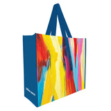 Office Depot Brand Large Reusable Shopping Bag, 17-1/4inW x 19inH x 7inD, Brush Stroke