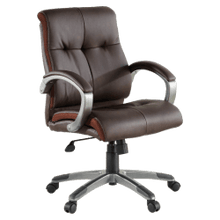 Load image into Gallery viewer, Lorell Manager Bonded Leather Swivel Chair, Brown
