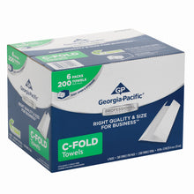 Load image into Gallery viewer, Georgia-Pacific by GP PRO Professional Series Convenience Pack 1-Ply Premium C-Fold Paper Towels, 200 Sheets Per Roll, Pack Of 6 Rolls