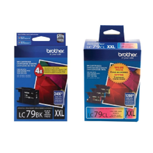 Load image into Gallery viewer, Brother LC79 4-Color Black; Cyan; Magenta; Yellow Super-High-Yield Ink Cartridges, Pack Of 4 Cartridges, LC79SET-OD