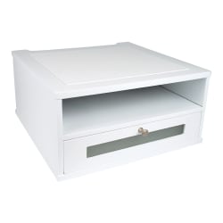Victor Monitor Riser, 6 1/2inH x 13inW x 13inD, Pure White