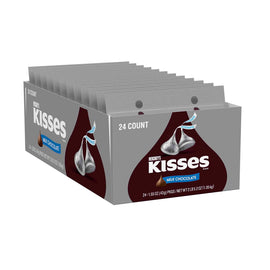 Hersheys Milk Chocolate Kisses, 155 Oz Bag, Box Of 24 Bags