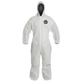 DuPont Proshield 10 Coveralls With Attached Hood, 3XL, White, Pack Of 25