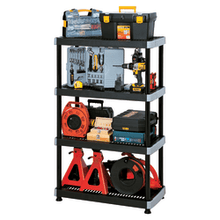 Load image into Gallery viewer, Rimax Heavy-Duty Storage Shelves, 4 Tiers, Black