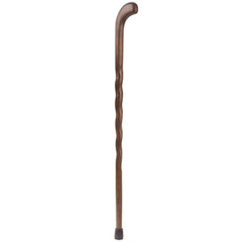 Brazos Walking Sticks Twisted Pistol-Grip Walnut Walking Cane, 37in, Natural