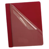 Oxford Premium Clear Front Report Covers, 8 1/2in x 11in, Red, Pack Of 25