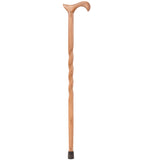 Brazos Walking Sticks Twisted Oak Walking Cane With Derby Handle, 34in, Tan