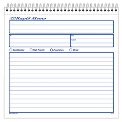 Adams Rapid Memo Book, 8 1/2in x 8 1/4in, 50 Sheets