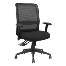 Load image into Gallery viewer, Lorell Ergonomic Flexible Mesh High-Back Multifunction Chair, Fabric Seat, Black