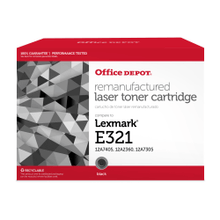 Load image into Gallery viewer, Office Depot Remanufactured Black High Yield Toner Cartridge Replacement For Lexmark 12A7405, ODE321