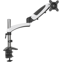 Load image into Gallery viewer, Amer Hydra Mounting Arm for Curved Screen Display, Flat Panel Display - White, Black, Chrome - 1 Display(s) Supported - 65in Screen Support - 33.07 lb Load Capacity - 75 x 75, 100 x 100 - Steel, Aluminum, Alloy, Plastic