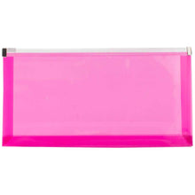 Load image into Gallery viewer, JAM Paper Plastic Envelopes With Zipper Closure, #10, 5 1/4in x 10in, Pink, Pack Of 12