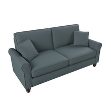 Load image into Gallery viewer, Bush Furniture Hudson 73inW Sofa, Turkish Blue Herringbone, Standard Delivery