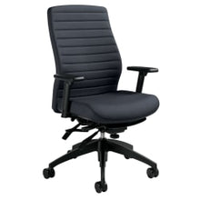 Load image into Gallery viewer, Global Aspen Fabric High-Back Chair, Charcoal/Black