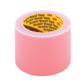 3M 821 Label Protection Tape, 6in x 72 Yd., Pink, Case Of 8