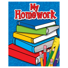 Load image into Gallery viewer, Teacher Created Resources My Homework Take-Home Pocket Folders, 9 1/2in x 12in, Multicolored, Pack Of 10