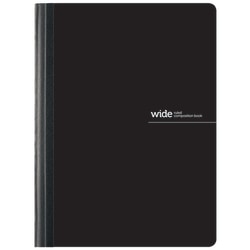 Office Depot Brand Poly Composition Book, 7-1/2in x 9-3/4in, Wide Ruled, 80 Sheets, Black