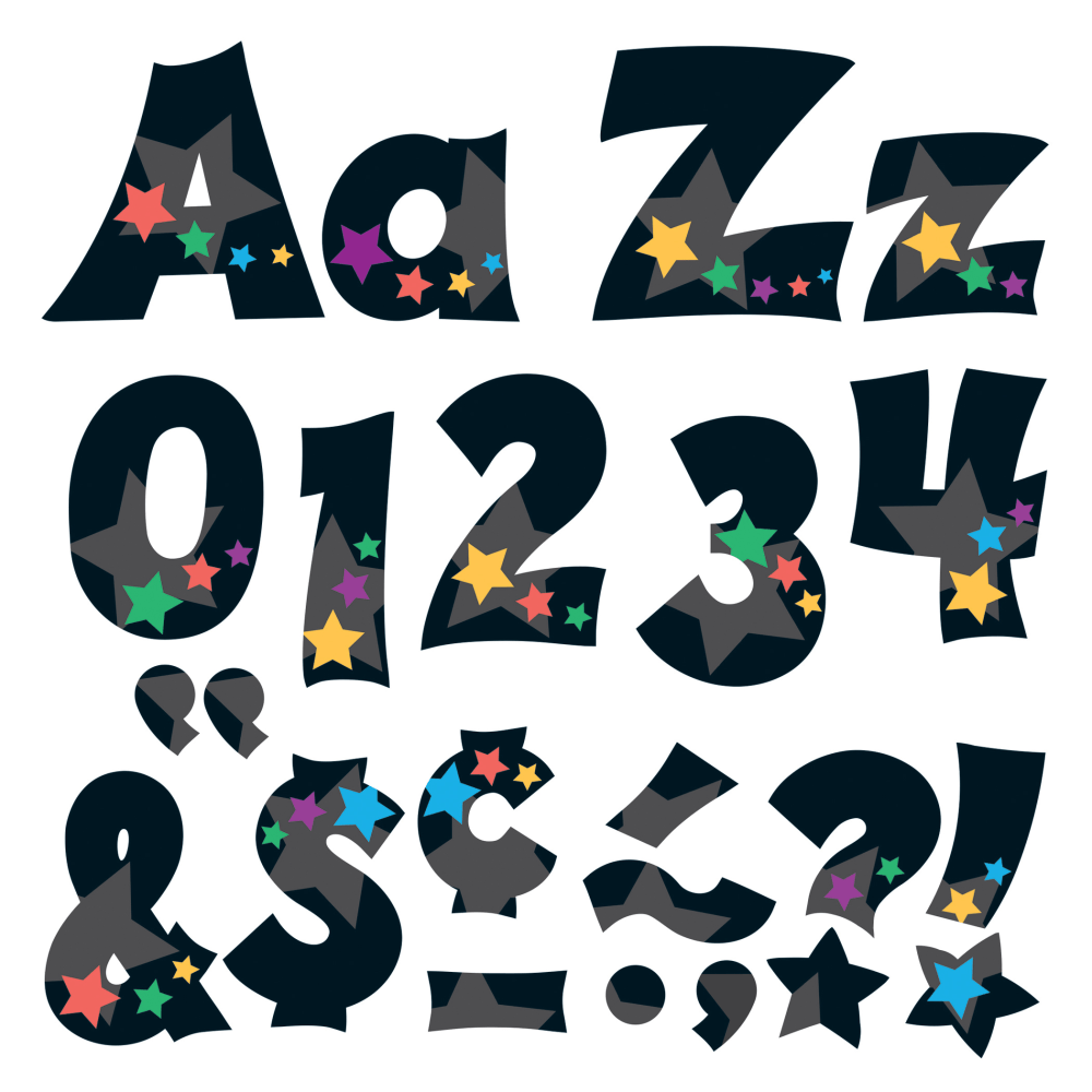 TREND Ready Letters, Friendly Combo, 4in, Stargazer, Pack Of 225