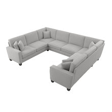 Load image into Gallery viewer, Bush Furniture Stockton 125inW U-Shaped Sectional Couch, Light Gray, Standard Delivery