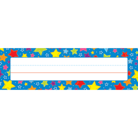 Carson-Dellosa Desk Nameplates, 9 1/2in x 3in, Stars, Pack Of 36