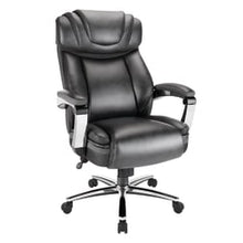 Load image into Gallery viewer, Realspace Axton Big &amp; Tall Bonded Leather High-Back Office Chair, Dark Gray/Chrome, BIFMA Compliant
