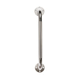 HealthSmart Steel Knurled Grab Bar, 16inH x 2inW x 3inD, Silver