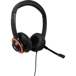 V7 Safe Sound Education K-12 Headset With Microphone, Black