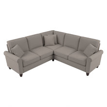 Load image into Gallery viewer, Bush Furniture Hudson 87inW L-Shaped Sectional Couch, Beige Herringbone, Standard Delivery