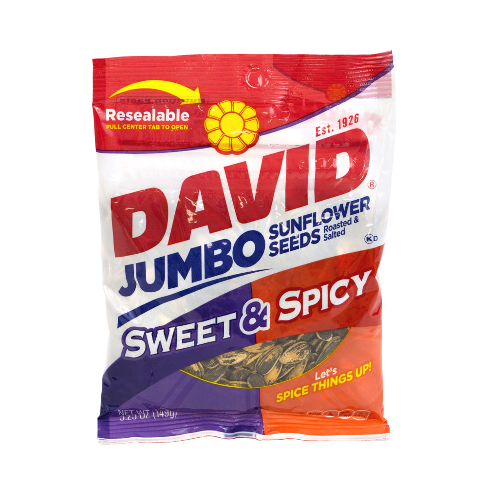 David Jumbo Seeds Sweet and Spicy, 5.25 oz, Box of 12