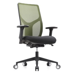 WorkPro 4000 Series Multifunction Ergonomic Mesh/Fabric High-Back Executive Chair, Olive Green/Black, BIFMA Compliant