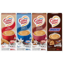 Load image into Gallery viewer, Coffee-Mate Creamer Variety Pack, 0.36 Oz, 50 Creamers Per Box, Case Of 4 Boxes