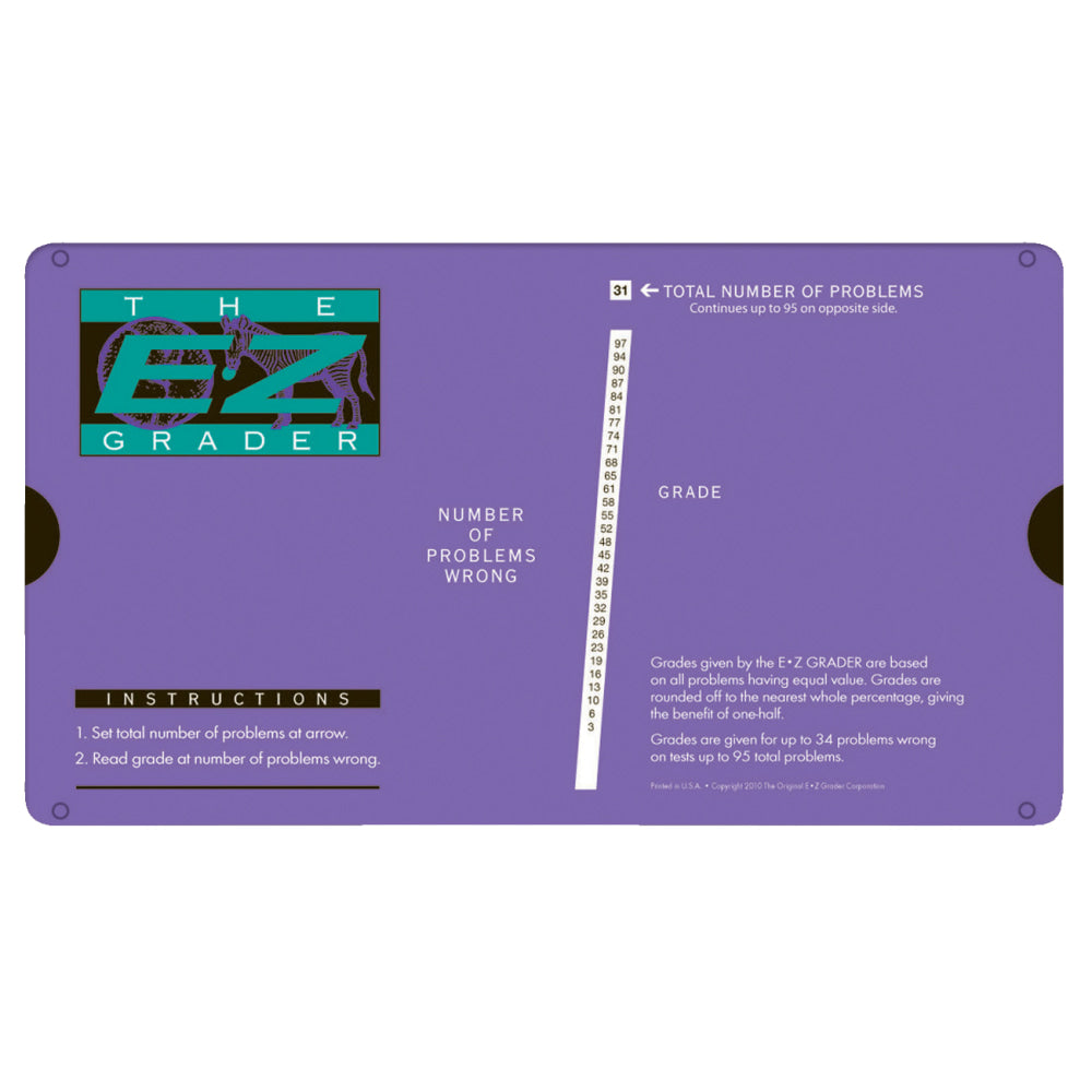 The Original E-Z Grader Graders, Purple, Pack Of 4