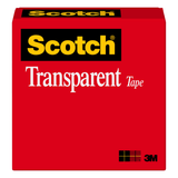 Scotch Transparent Tape, 1in x 2,592in, Pack Of 12 Rolls