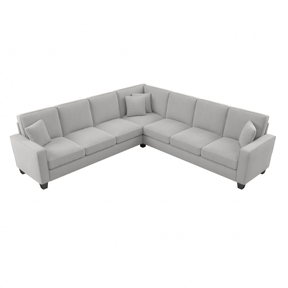 Bush Furniture Stockton 111inW L-Shaped Sectional Couch, Light Gray, Standard Delivery