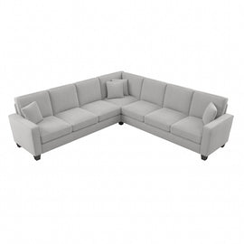 Bush Furniture Stockton 111inW L-Shaped Sectional Couch, Light Gray, Standard Delivery