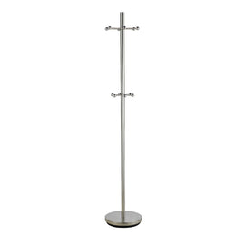 Adesso Jax Coat Rack, 67inH x 12inW x 12inD, Brushed Steel
