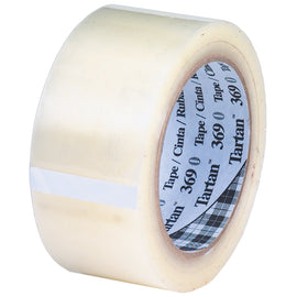 3M Tartan 369 Carton Sealing Tape, 2in x 110 Yd., Clear, Case Of 36
